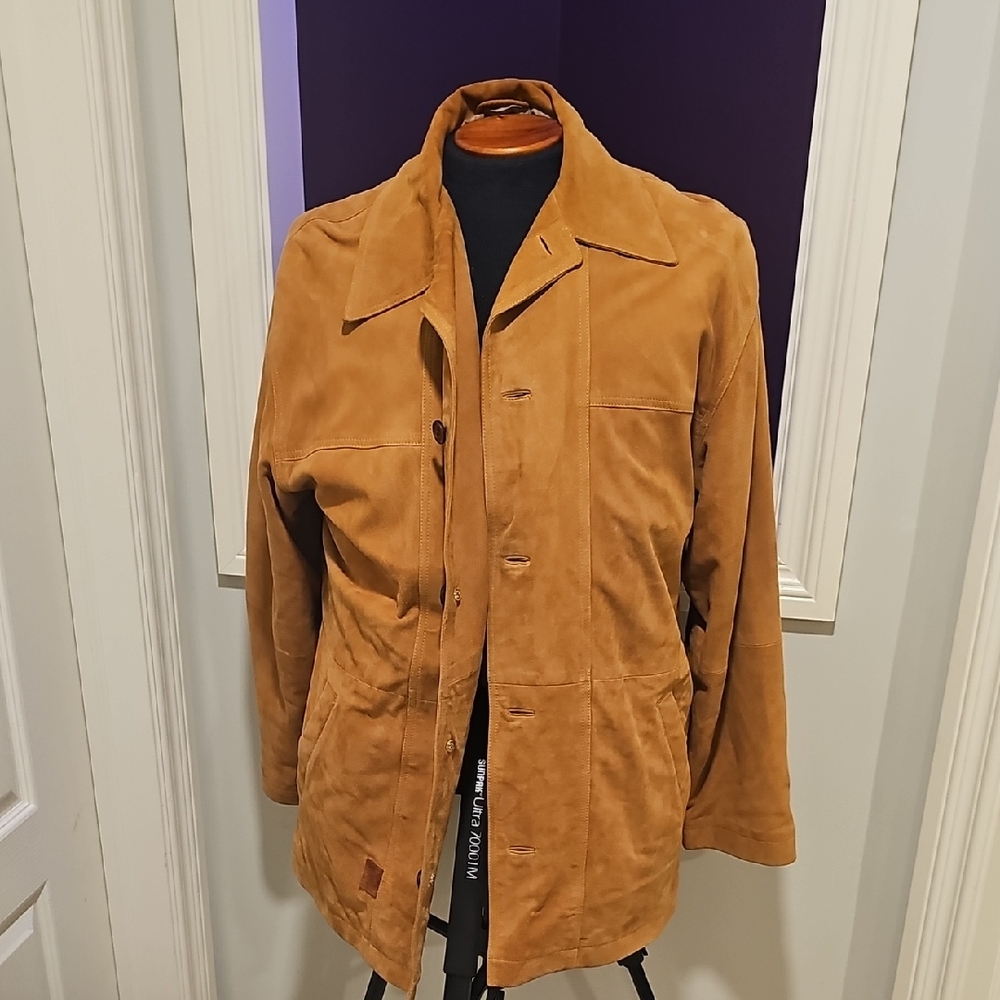 Jos. A. Bank Tan Suede Military Jacket